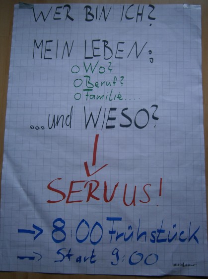 Bergrüßung und Vorstellungsrunde