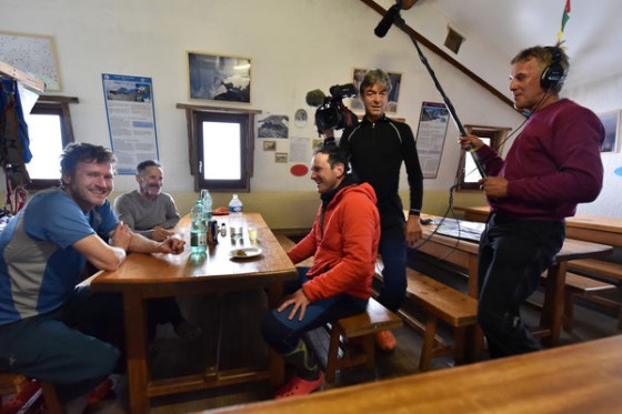 Bei den Dreharbeiten zu einem neuen Bergauf-Bergab Beitrag